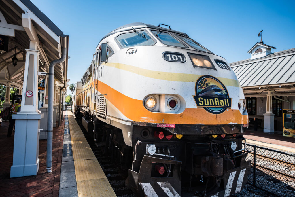 SunRail commuter train station in Winter Park, Fla.